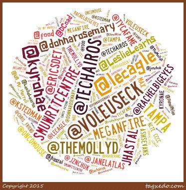 Figure 2. A word cloud of the top Twitter accounts